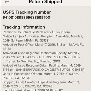 For proof of shipping